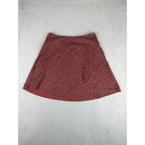 Eddie Bauer Kacey Skirt Women's Medium Cinnabar Ditsy Animal Faux Wrap Athletic